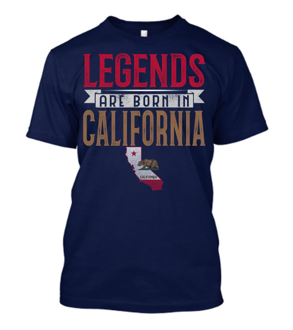 Legends Are Born In California State Flag Bear T-Shirt
