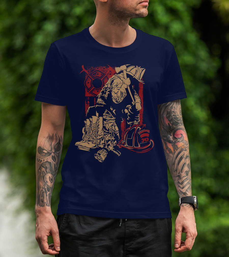 Firefighters Brotherhood Honor In Tradition And Valor 343 T-Shirt