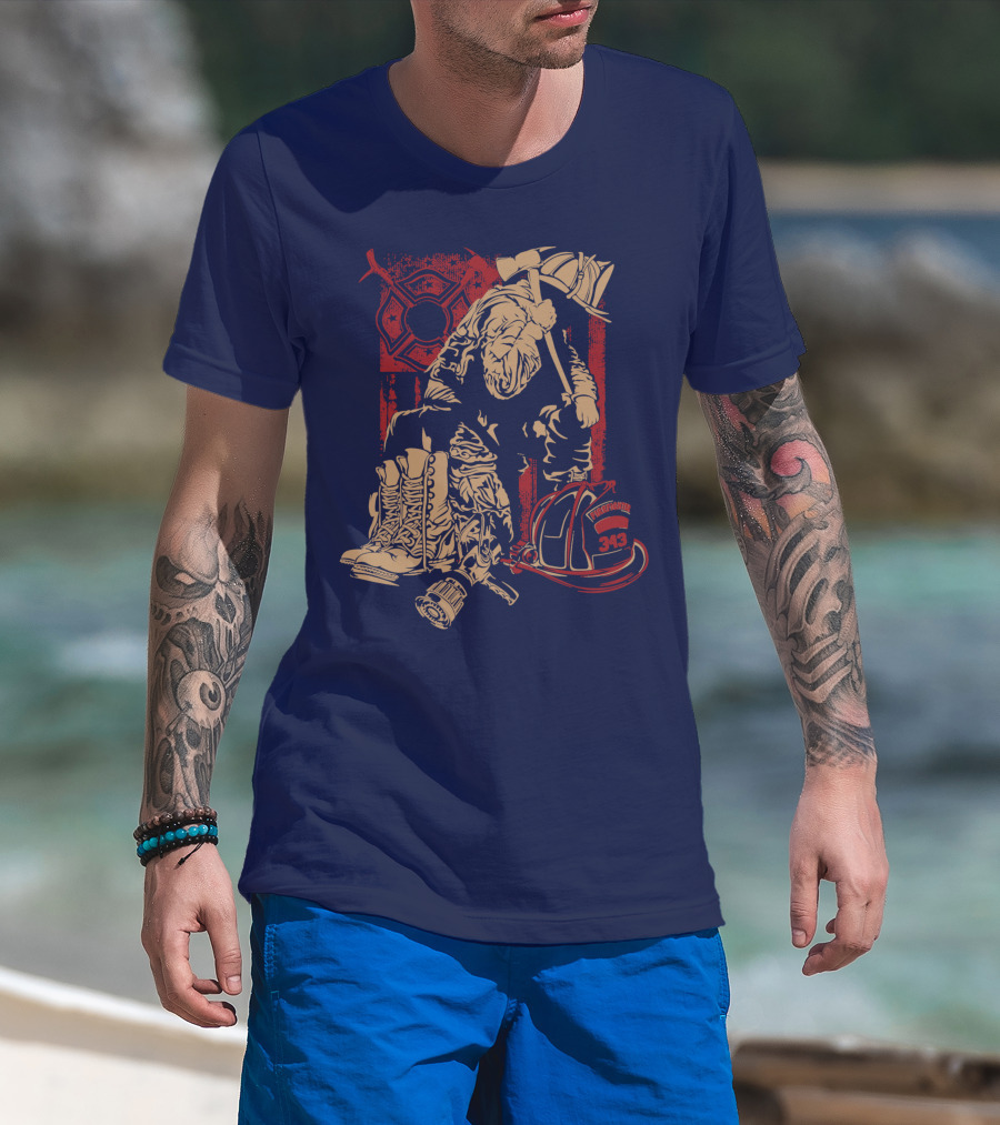 Firefighters Brotherhood Honor In Tradition And Valor 343 T-Shirt