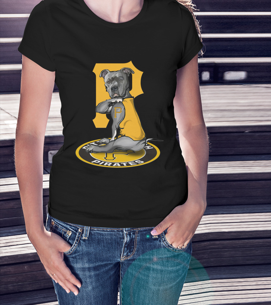 Pittsburgh Pirates Dog Mascot With Yellow Sweater And Team T-Shirt