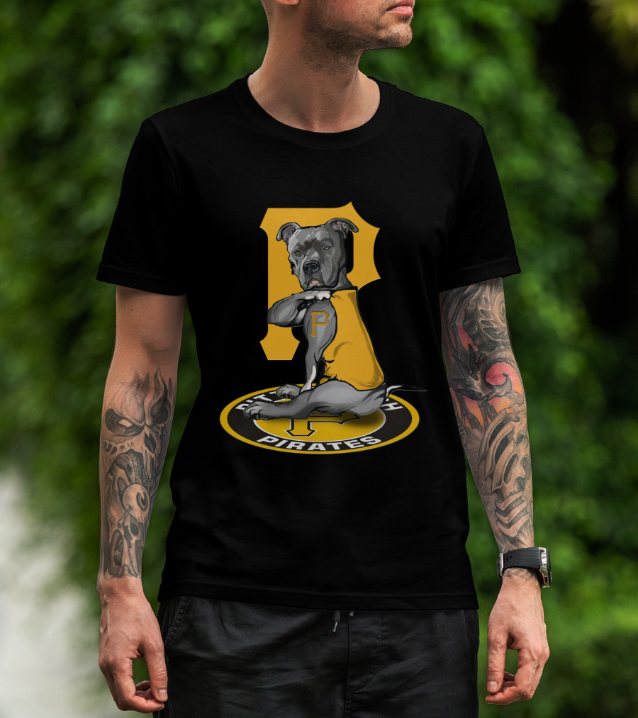Pittsburgh Pirates Dog Mascot With Yellow Sweater And Team T-Shirt