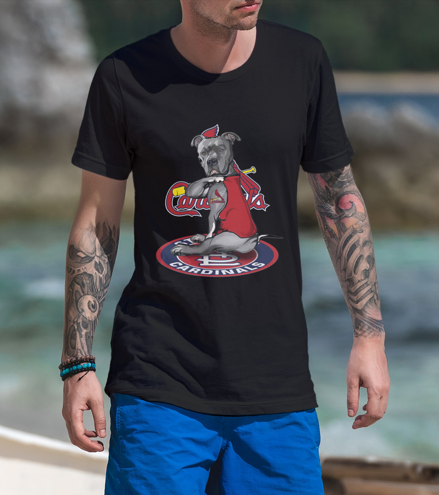 St Louis Cardinals Dog Mascot 26 Baseball Team T-Shirt