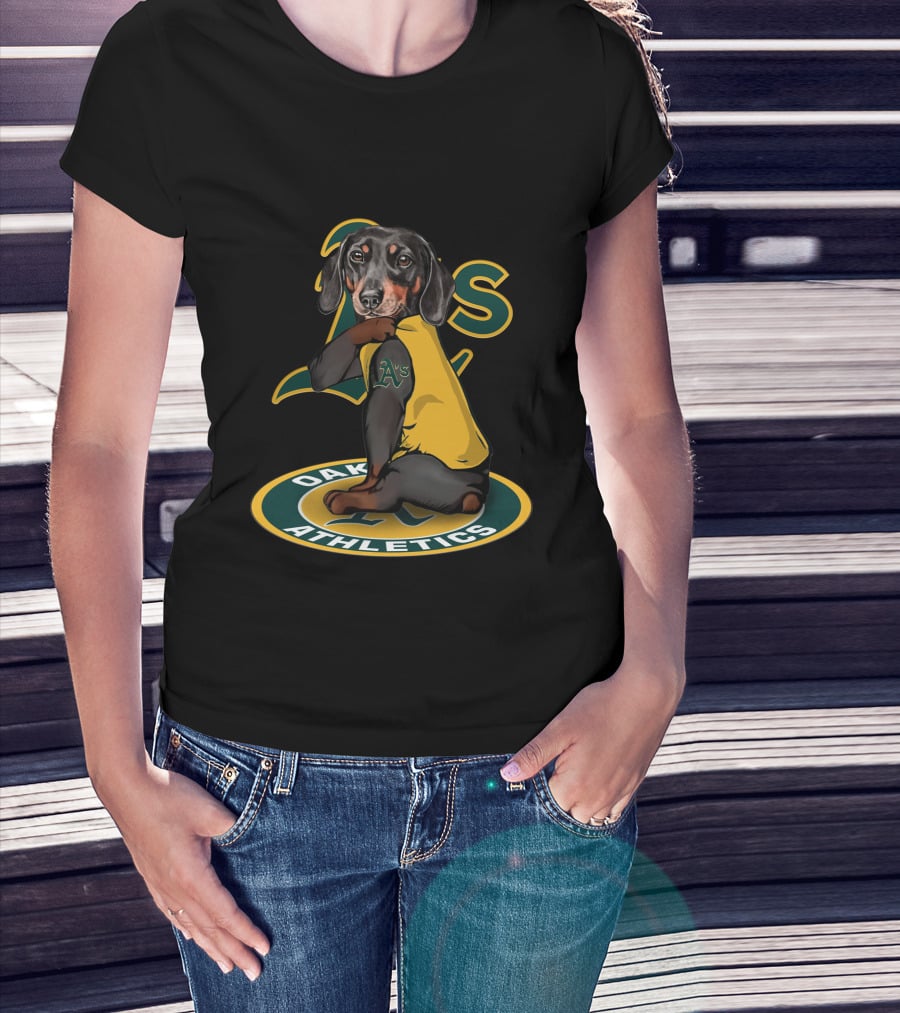 Oakland Athletics A's Dachshund Dog T-Shirt