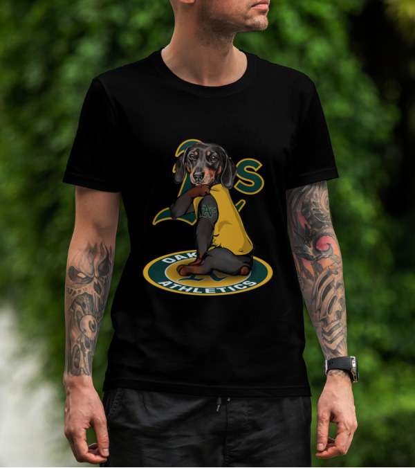 Oakland Athletics A's Dachshund Dog T-Shirt
