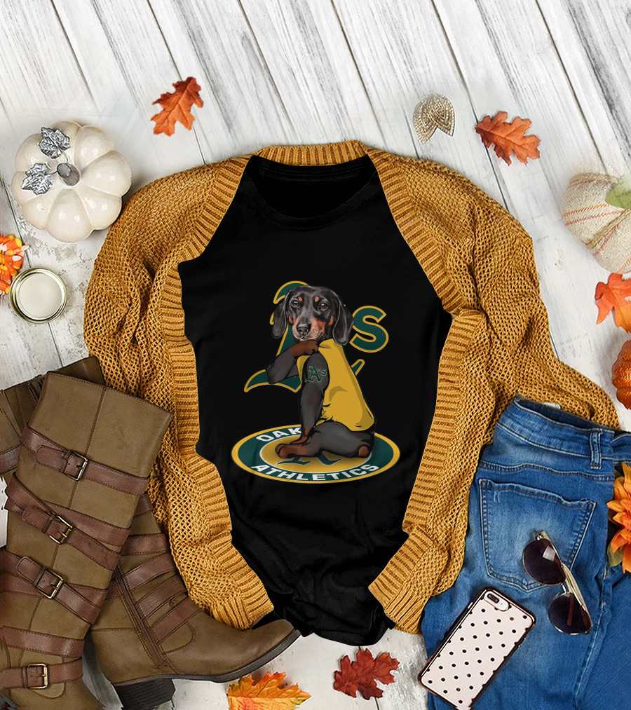 Oakland Athletics A's Dachshund Dog T-Shirt