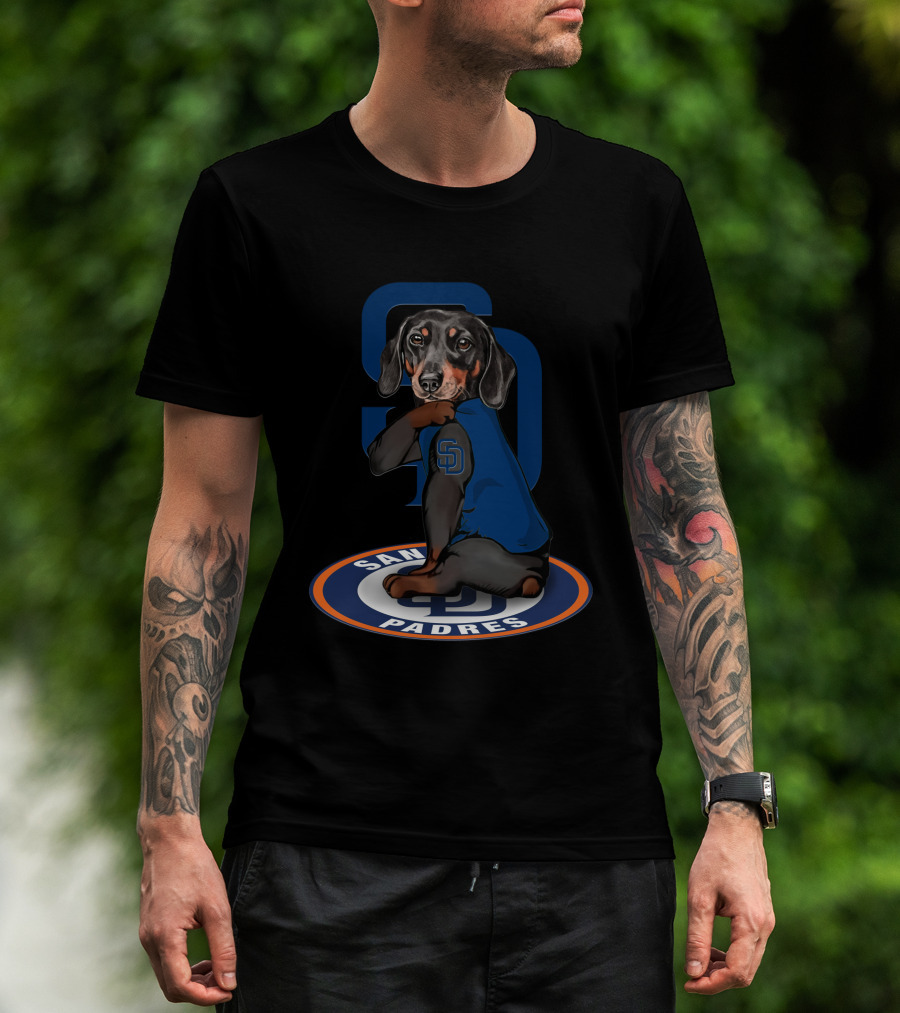 San Diego Padres 23 Dachshund Baseball Fan T-Shirt