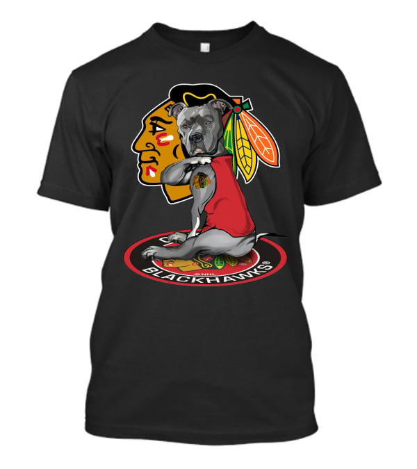 Chicago Blackhawks Nhl Dog Mascot T-Shirt