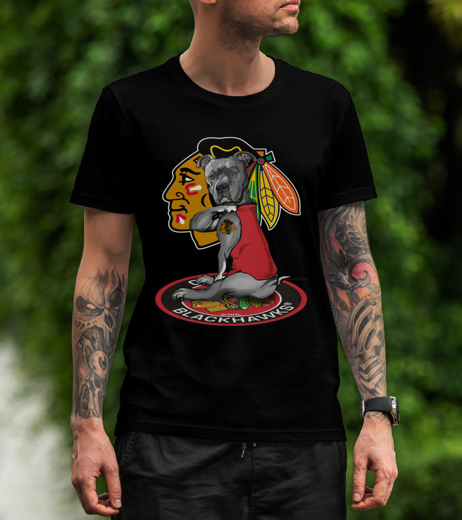 Chicago Blackhawks Nhl Dog Mascot T-Shirt