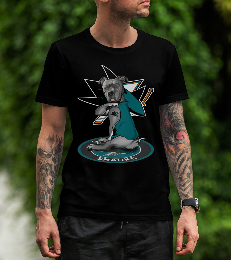 24 San Jose Sharks Dog Mascot T-Shirt