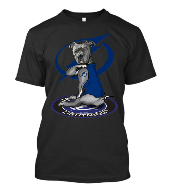 Tampa Bay Lightning Pitbull With Logo Tattoo T-Shirt