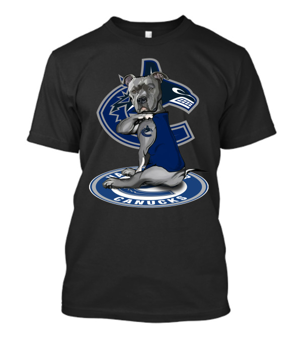 Vancouver Canucks Dog With Team T-Shirt