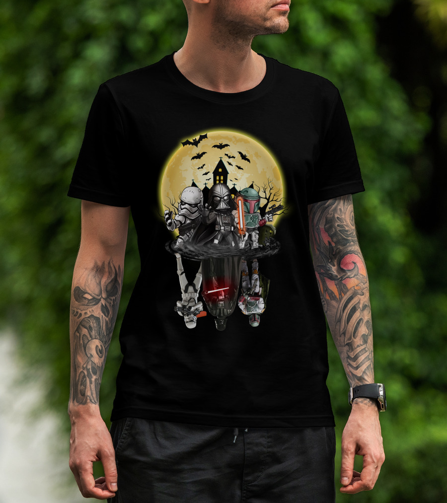 Star Wars Dark Side Halloween Reflection Battle T-Shirt