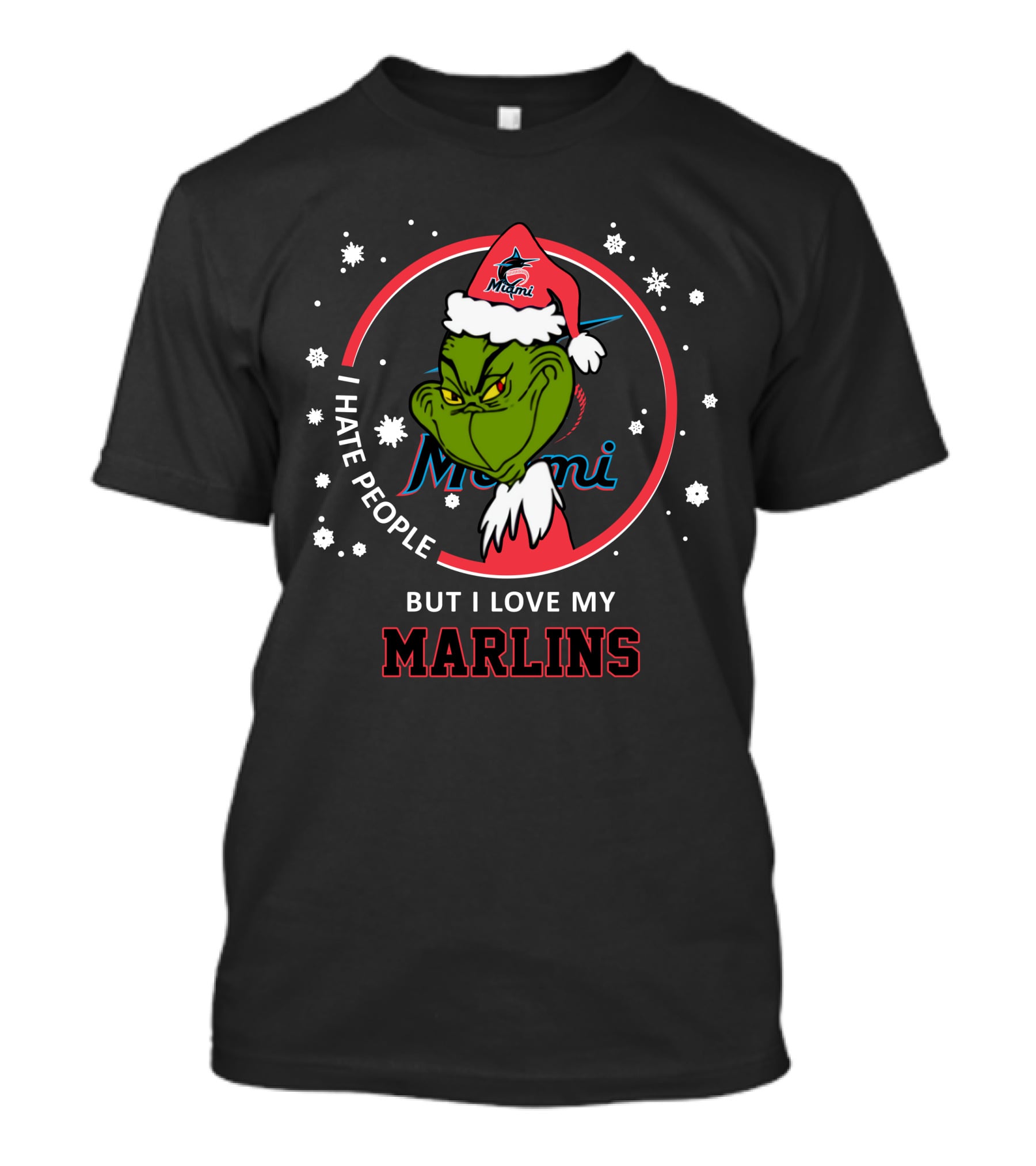 I Hate People But I Love My Miami Marlins T-Shirt