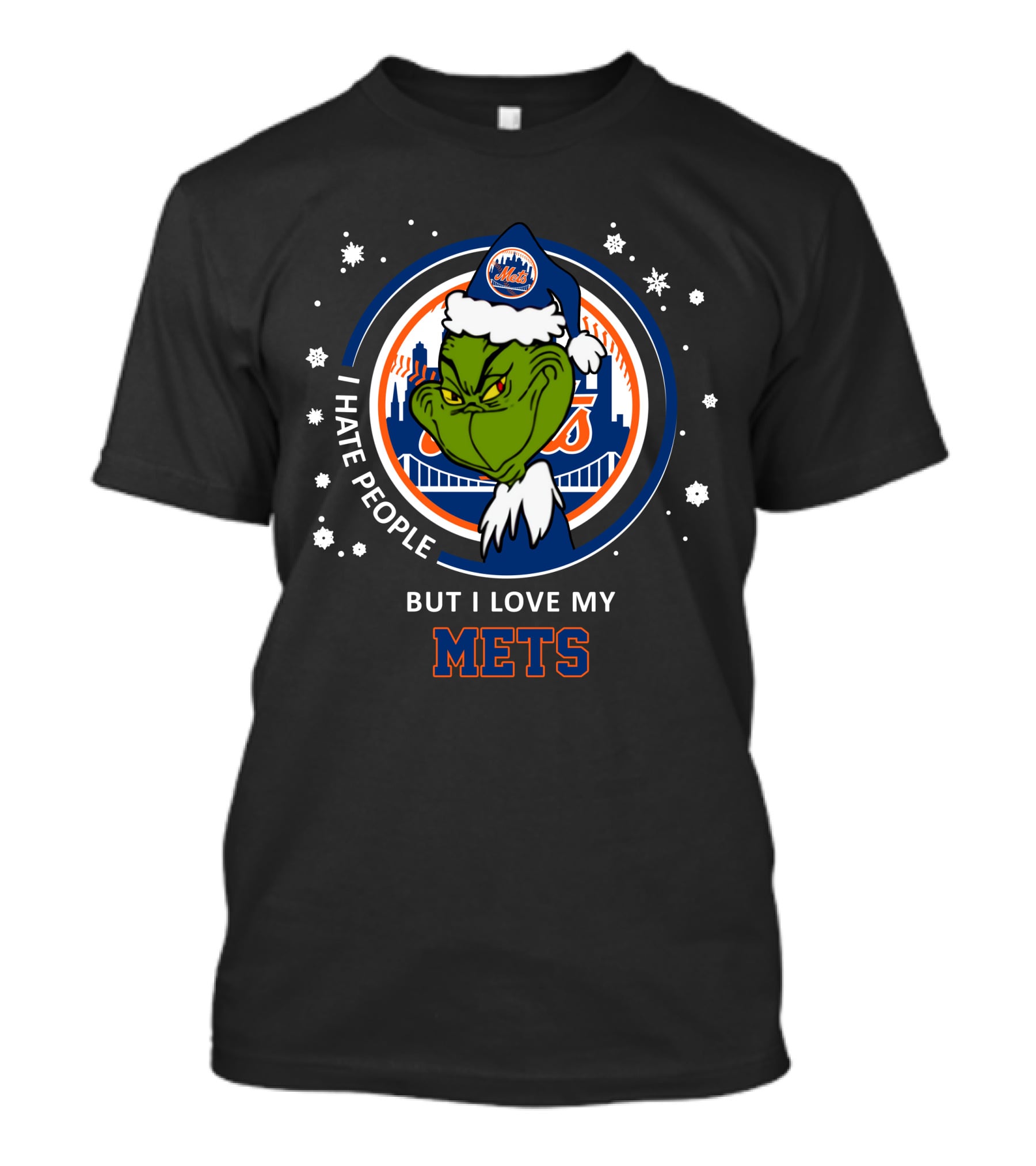 I Hate People But I Love My Mets Grinch New York Mets T-Shirt