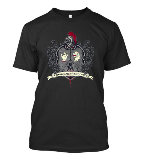 Addams Family Crest Sil Gorgiamus Alios Subiectatos Nunc Shield 273821 T-Shirt