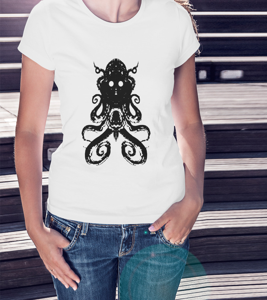 Alien Del Área 51 Kraken Octopus T-Shirt