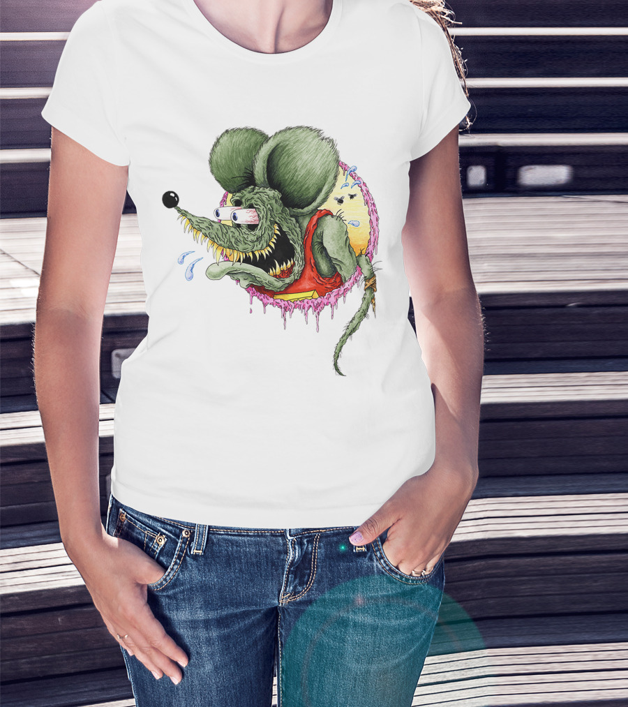 Rat Fink Classic Rat Fink Original Ed Roth Character Iconic Hot Rod T-Shirt