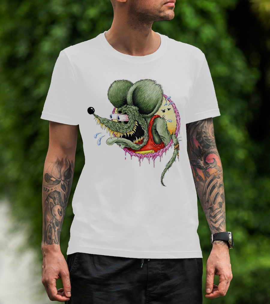 Rat Fink Classic Rat Fink Original Ed Roth Character Iconic Hot Rod T-Shirt