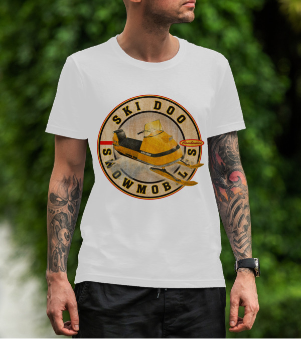 Ski Doo Vintage Bombardier Snowmobiles Classic Emblem T-Shirt