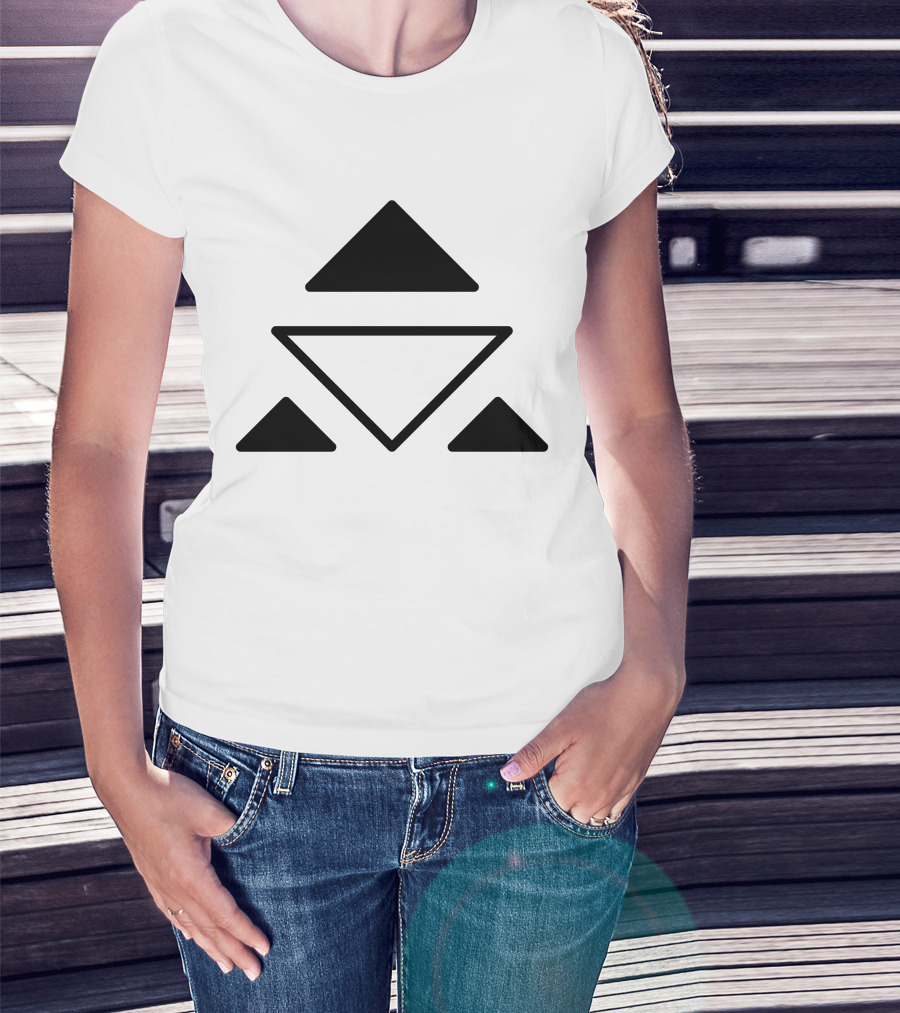 Tribal Symbols Spiritual Balance Triangles T-Shirt