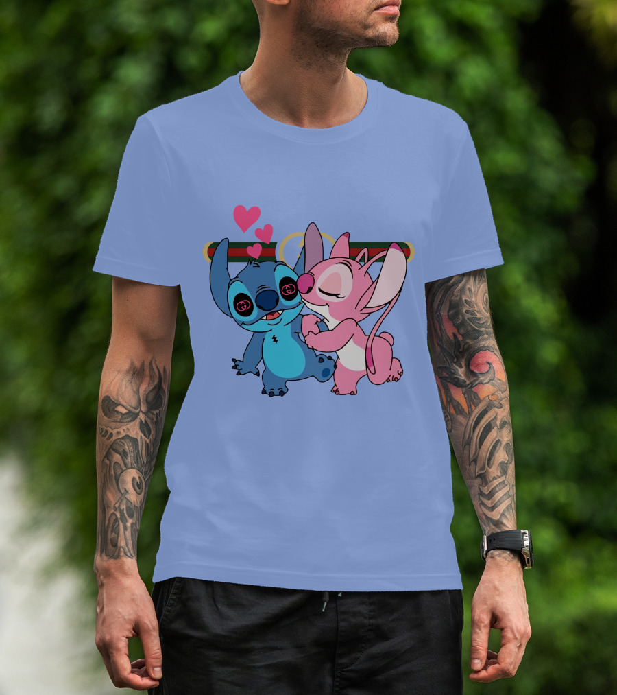 Stitch Love GC223 Hearts And Characters T-Shirt