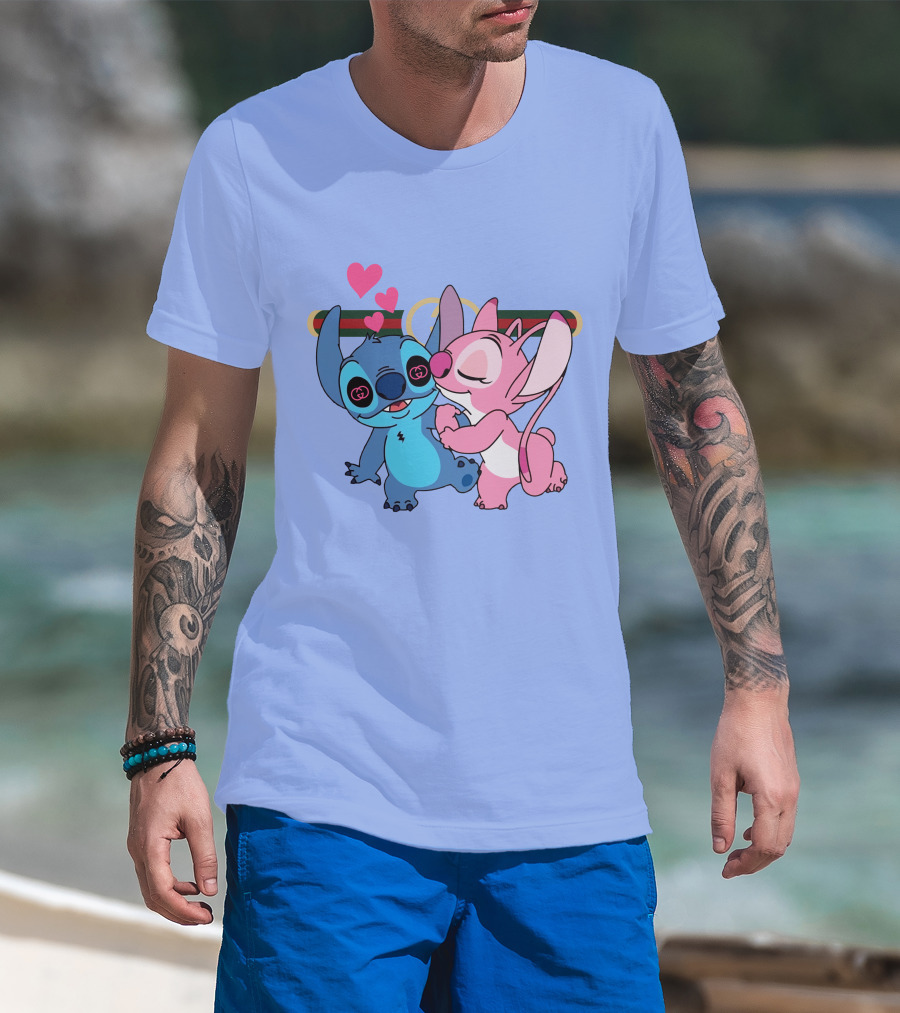 Stitch Love GC223 Hearts And Characters T-Shirt