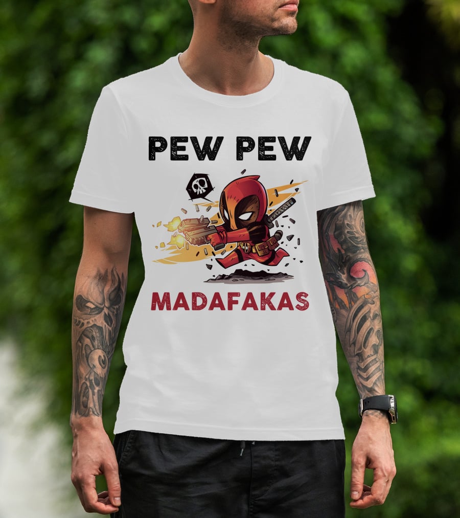 Pew Pew Madafakas Deadpool T-Shirt