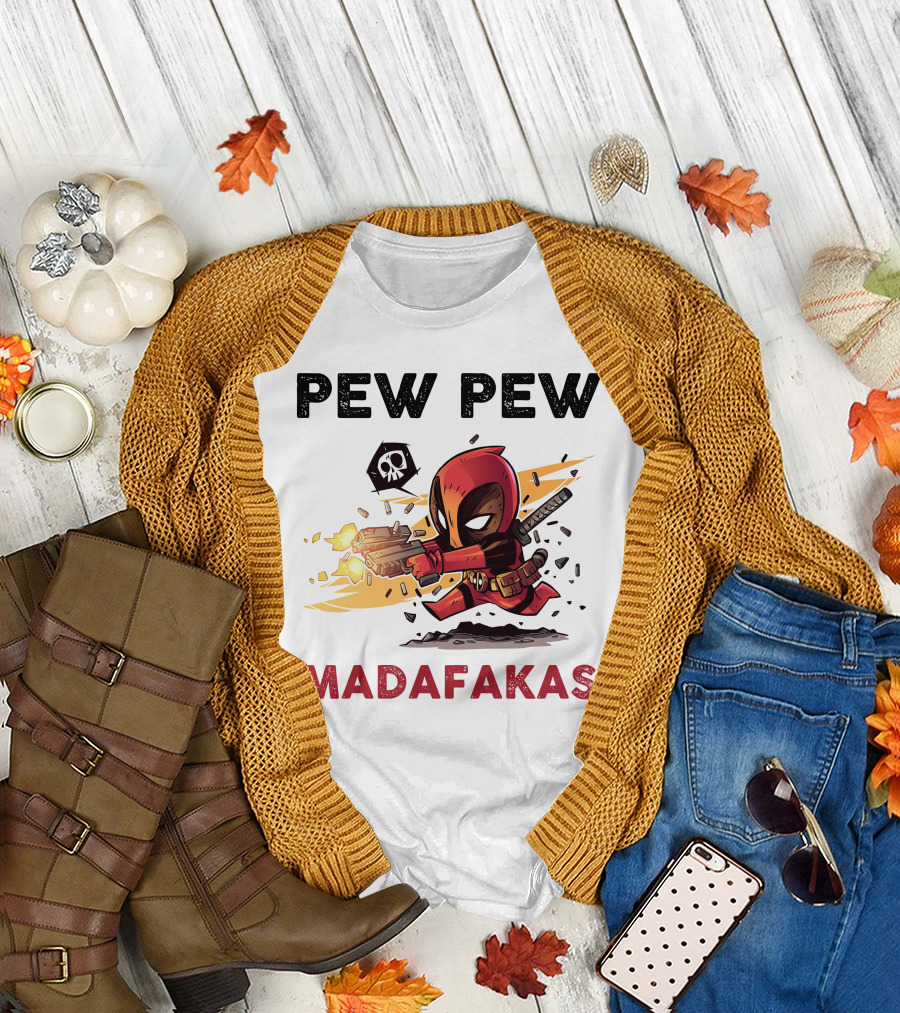Pew Pew Madafakas Deadpool T-Shirt