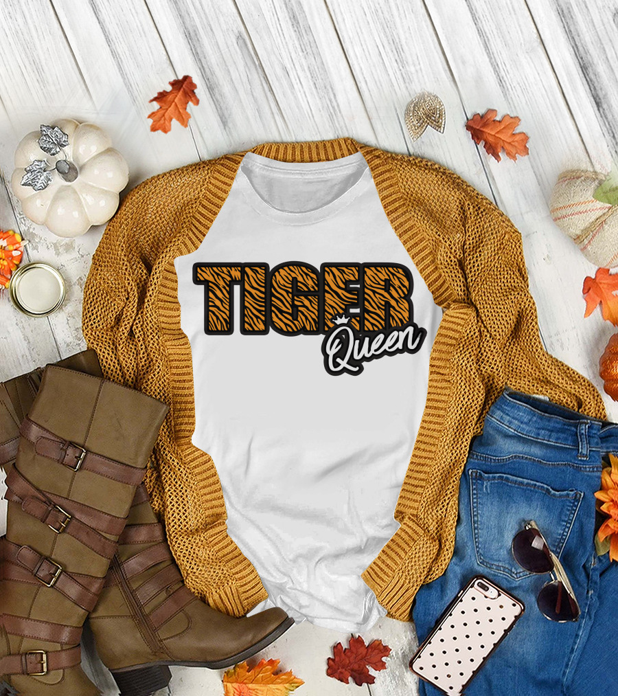 Tiger Queen Crowned with Stripes T-Shirt