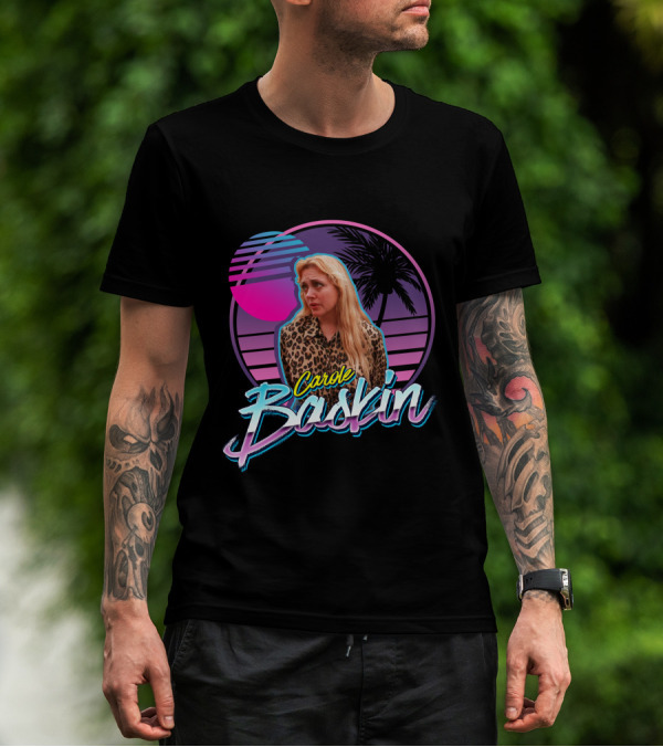 Carole Baskin Retro 80s Sunset Palm Trees T-Shirt