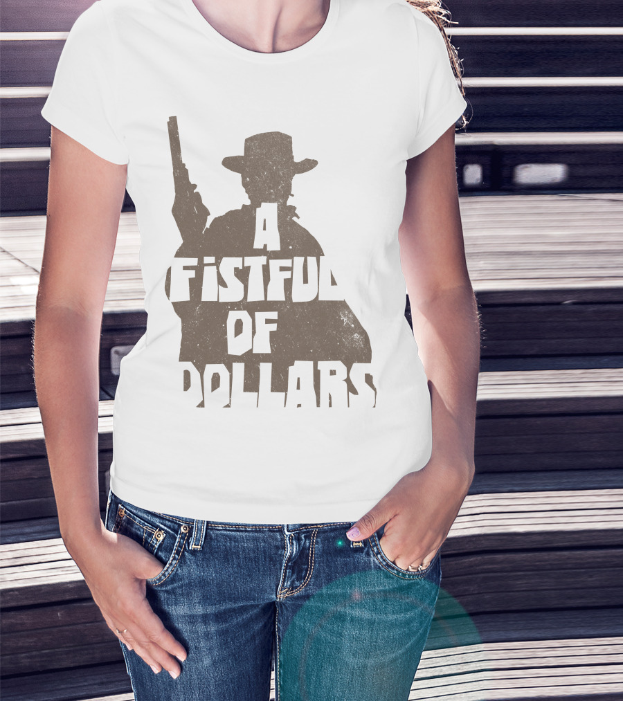 A Fistful Of Dollars Cowboy Silhouette With Revolver T-Shirt