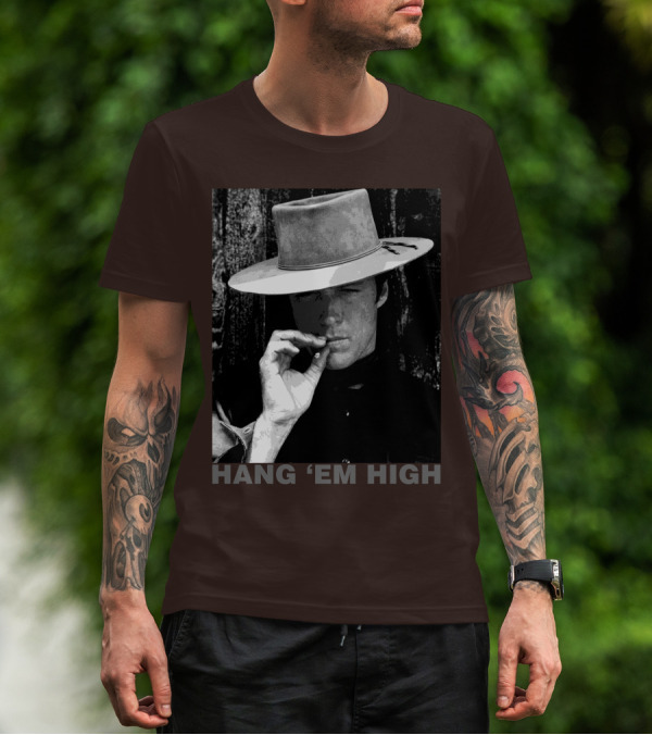 Hang 'Em High Western Style Cowboy Smoking T-Shirt