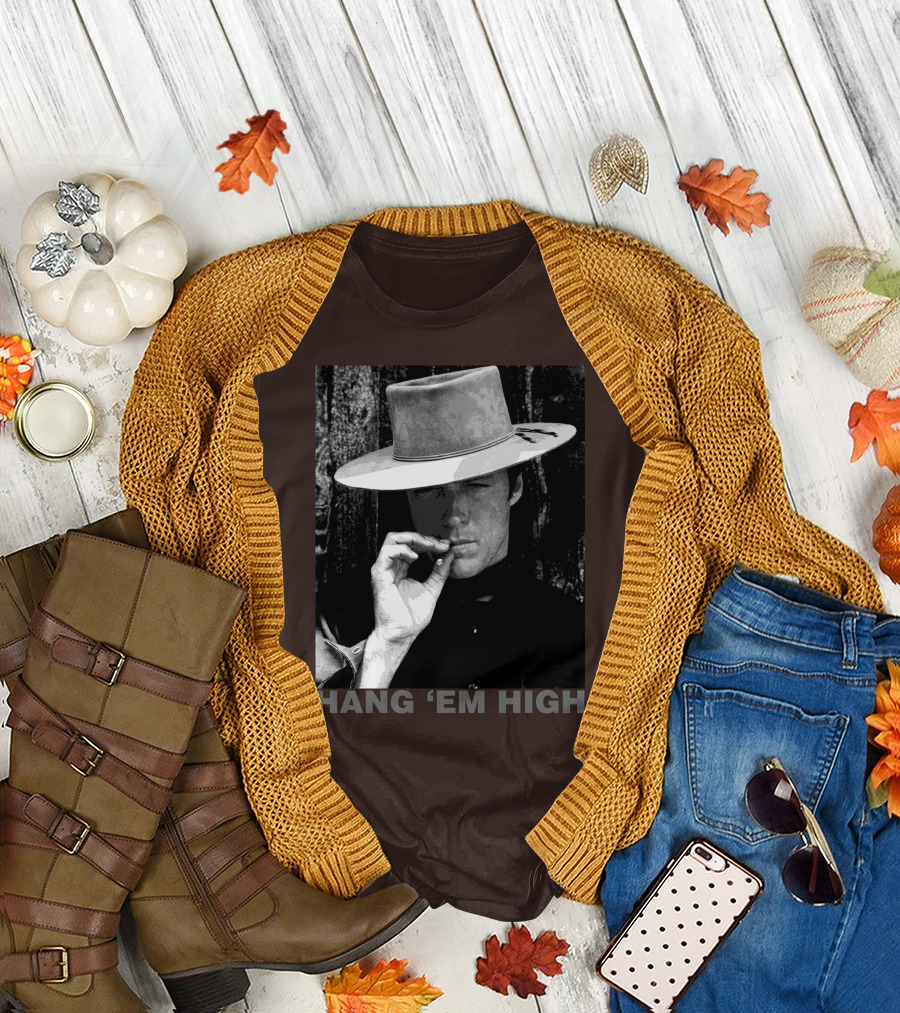 Hang 'Em High Western Style Cowboy Smoking T-Shirt