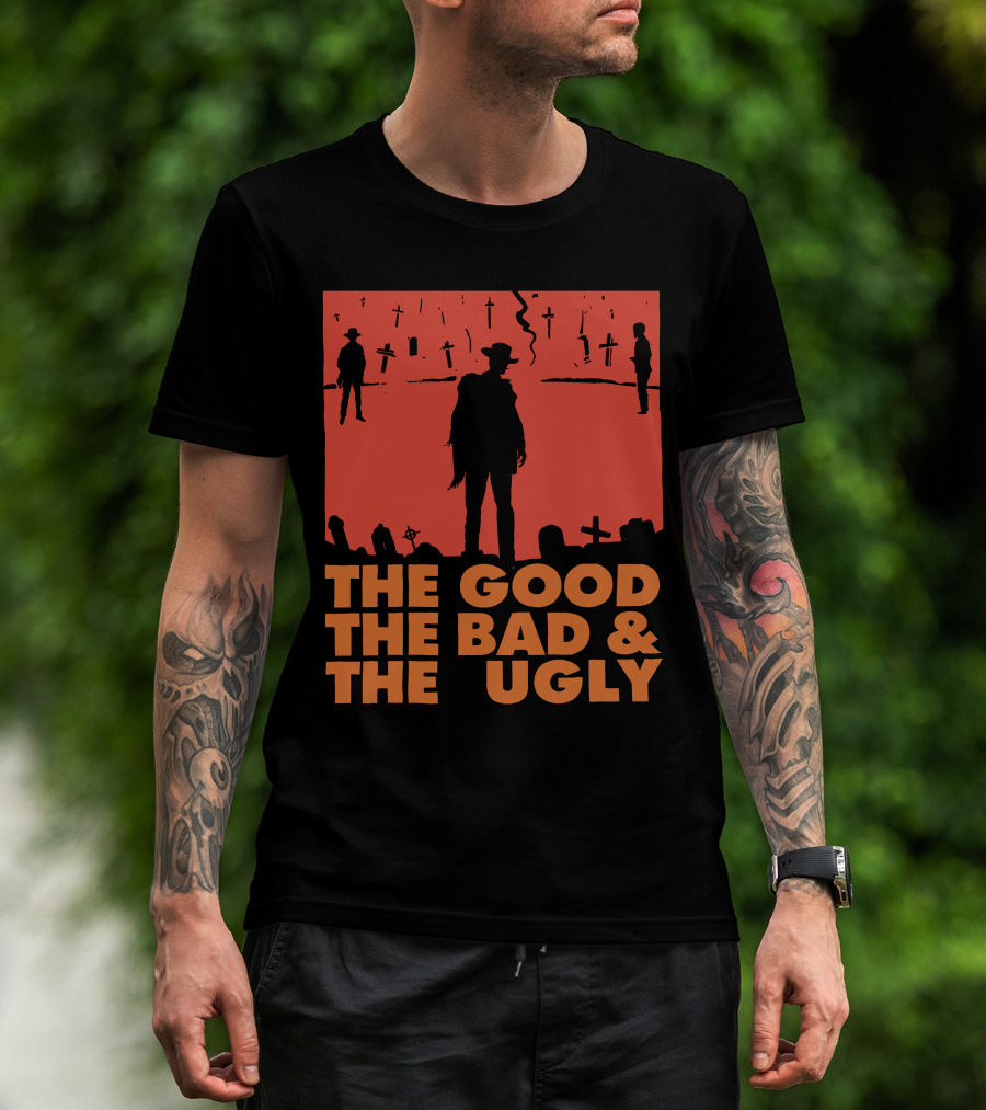The Good The Bad And The Ugly Western Silhouette Scene T-Shirt