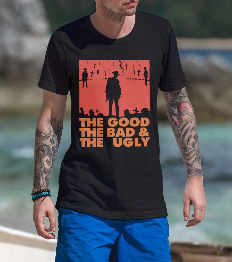 The Good The Bad And The Ugly Western Silhouette Scene T-Shirt