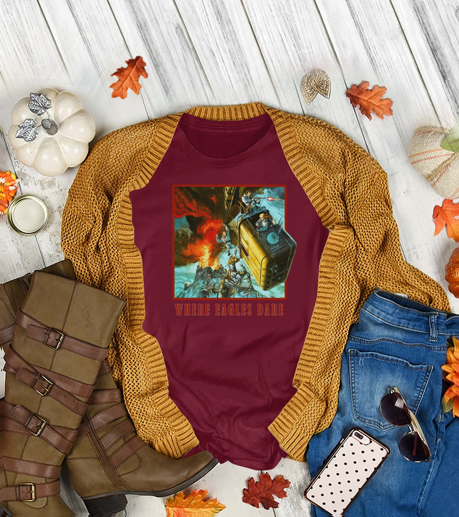 Where Eagles Dare Cable Car Adventure Explosive Action Scene 001 T-Shirt