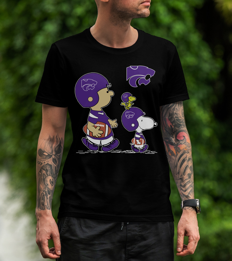 Kansas State Wildcats Football Characters Peanuts T-Shirt