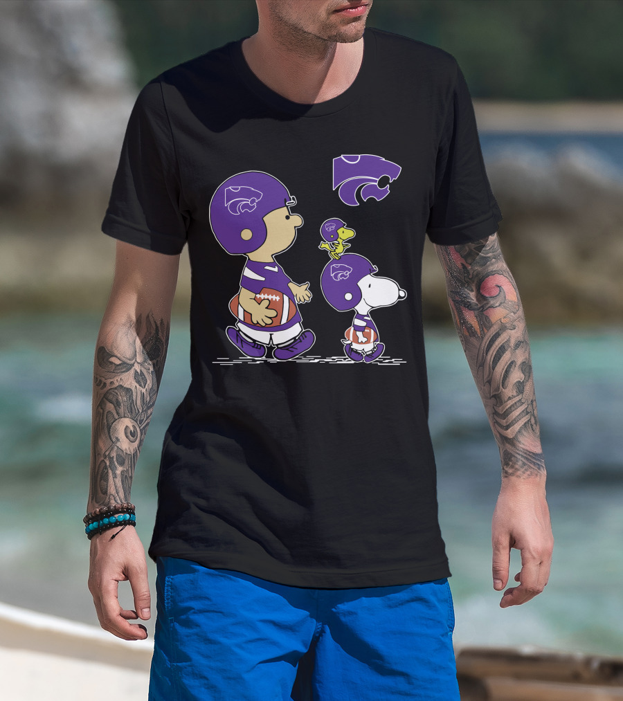 Kansas State Wildcats Football Characters Peanuts T-Shirt