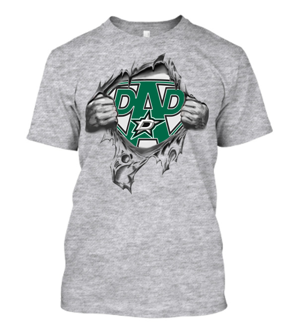 Dallas Stars Super Dad Father's Day Fan Gift T-Shirt