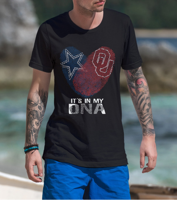Cowboys Sooners Heartbeat It's In My DNA T-Shirt