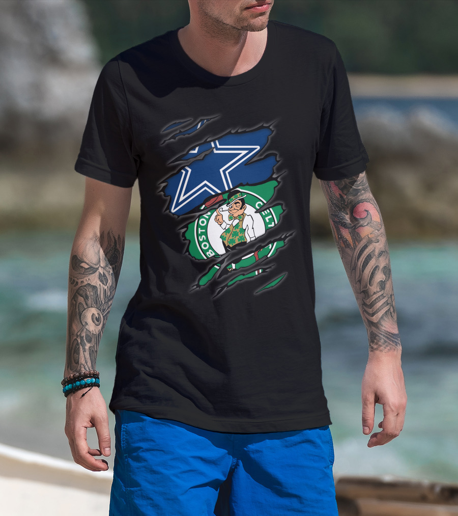 Dallas Cowboys Boston Celtics Crossover T-Shirt