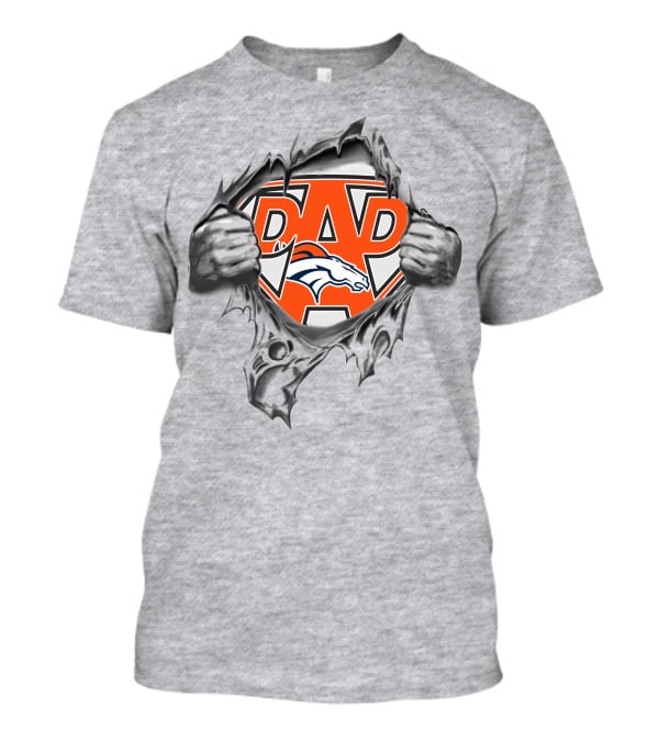 Super Dad Denver Broncos Superman Style Badge T-Shirt