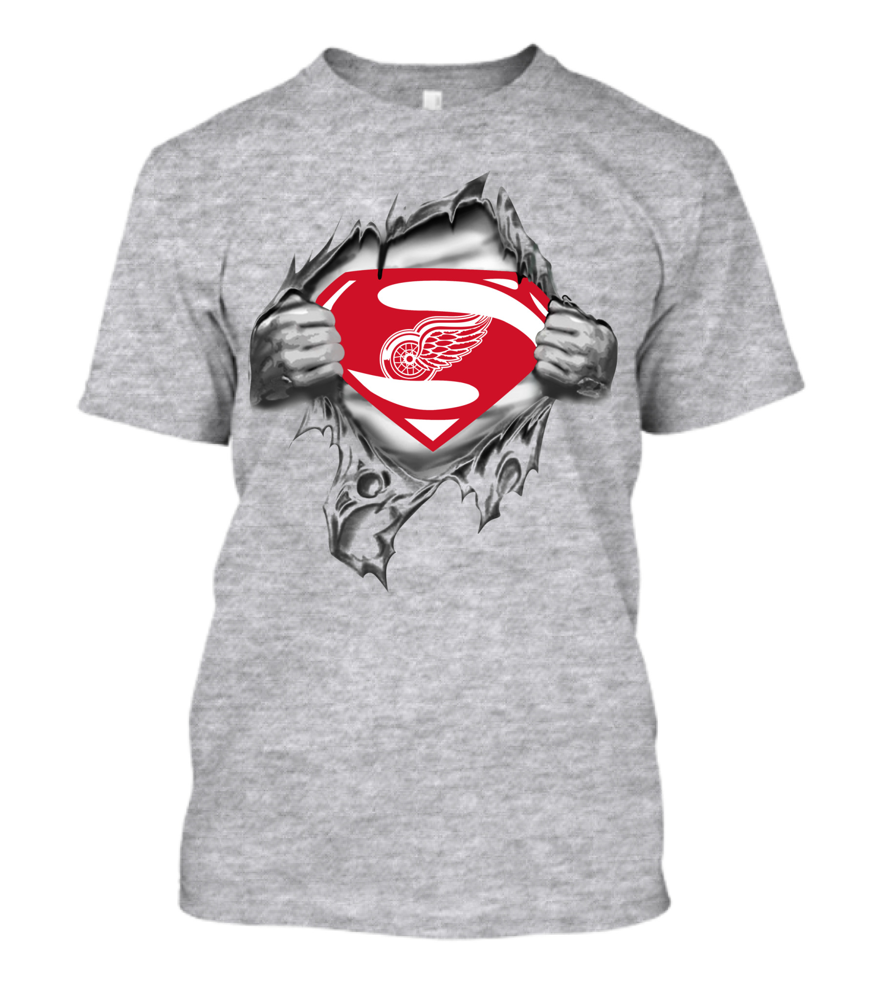 Detroit Red Wings Superman Logo Burst T-Shirt