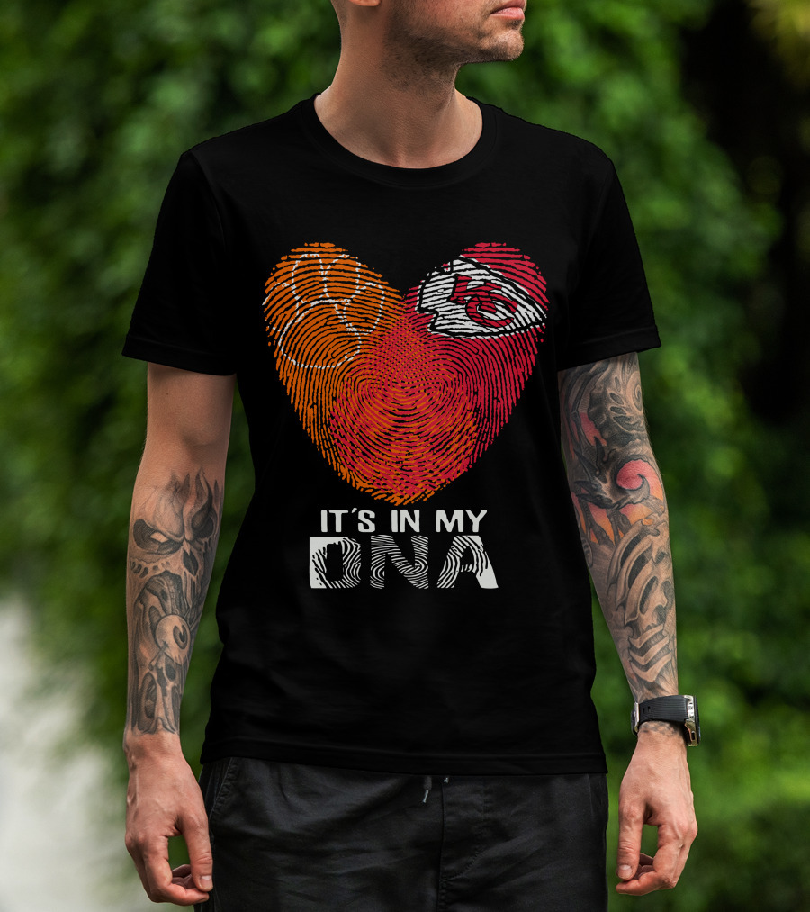 Clemson Tigers And Chiefs Dna Fingerprint Design With It's In My Dna T-Shirt