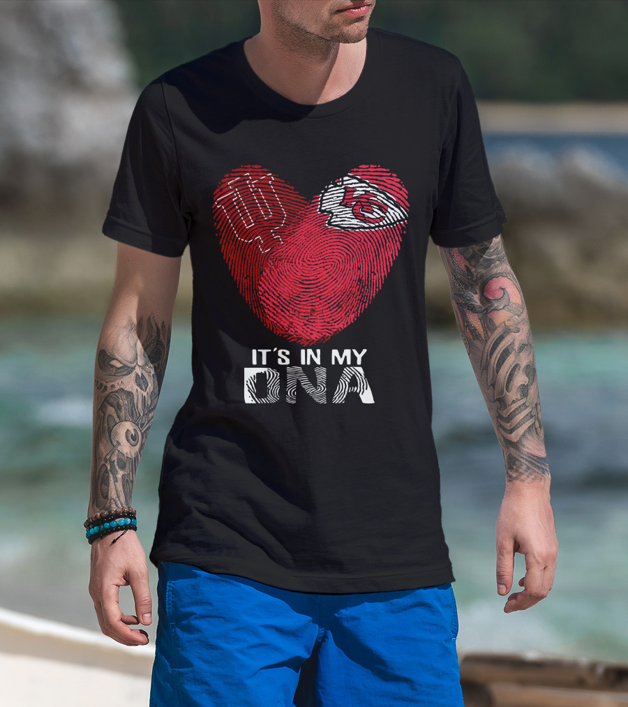 Indiana Hoosiers Kansas City Chiefs Heart It's In My Dna T-Shirt
