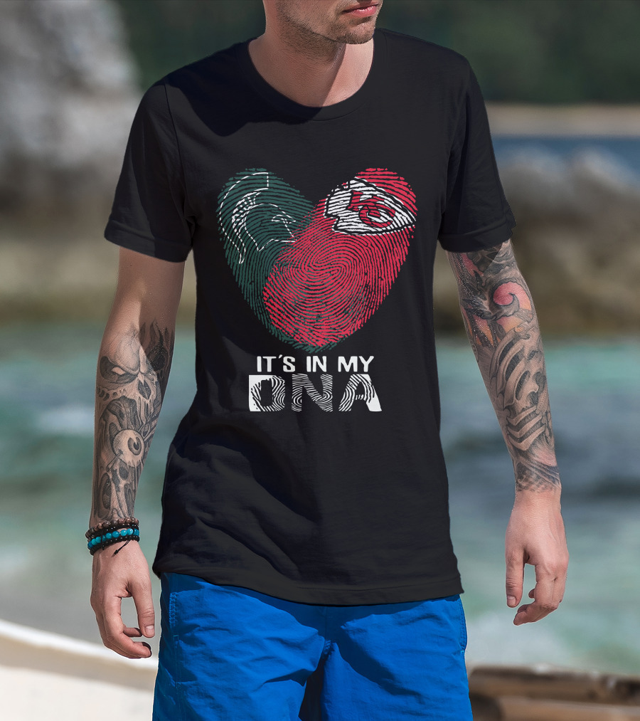 Michigan State Spartans Kansas City Chiefs It's In My Dna T-Shirt