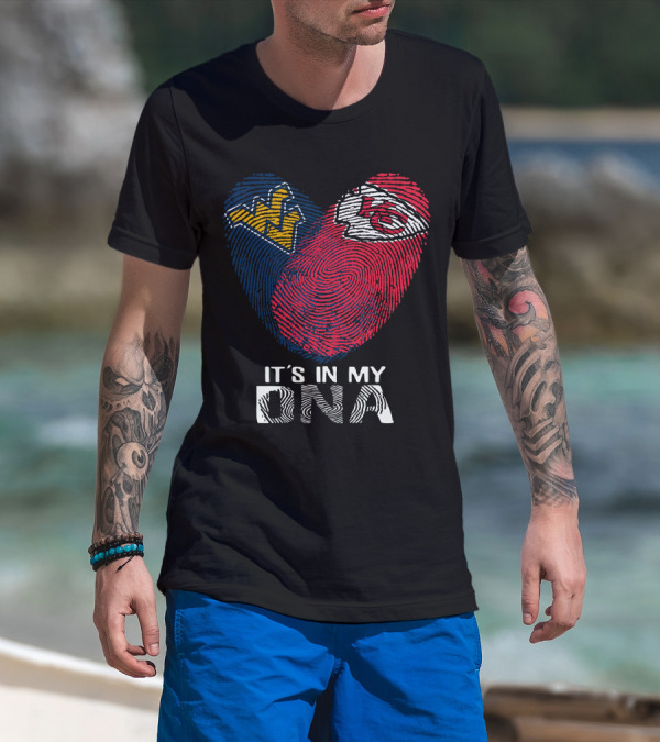 West Virginia Mountaineers And Kansas City Chiefs It's In My DNA T-Shirt