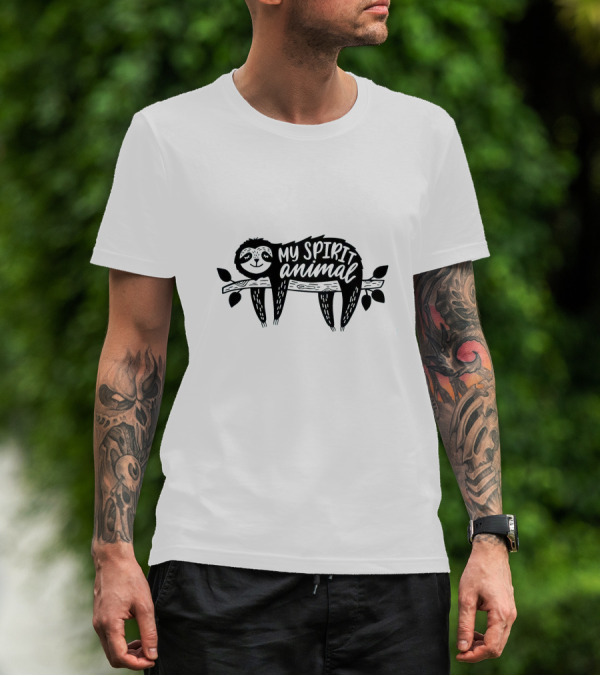 My Spirit Animal Sloth On Branch T-Shirt