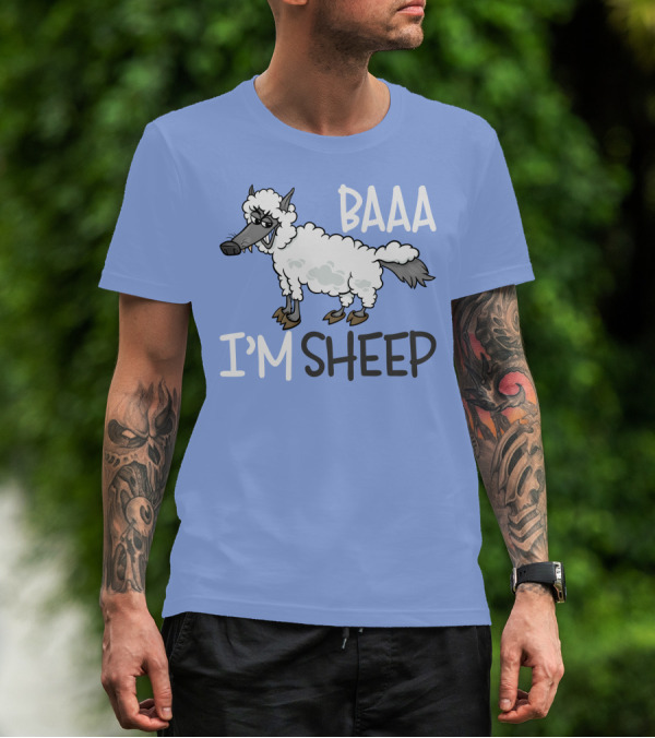 Baaa I'm A Sheep Funny Cartoon T-Shirt