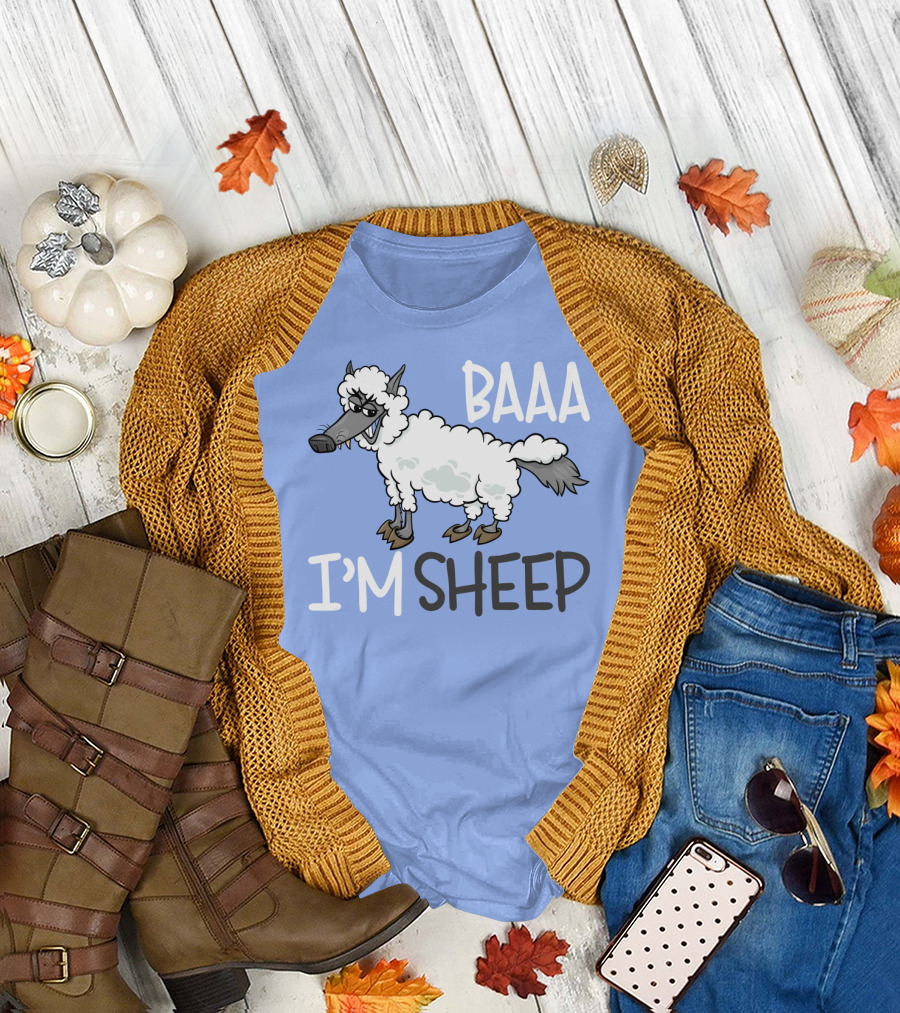 Baaa I'm a Sheep Funny Cartoon T-Shirt